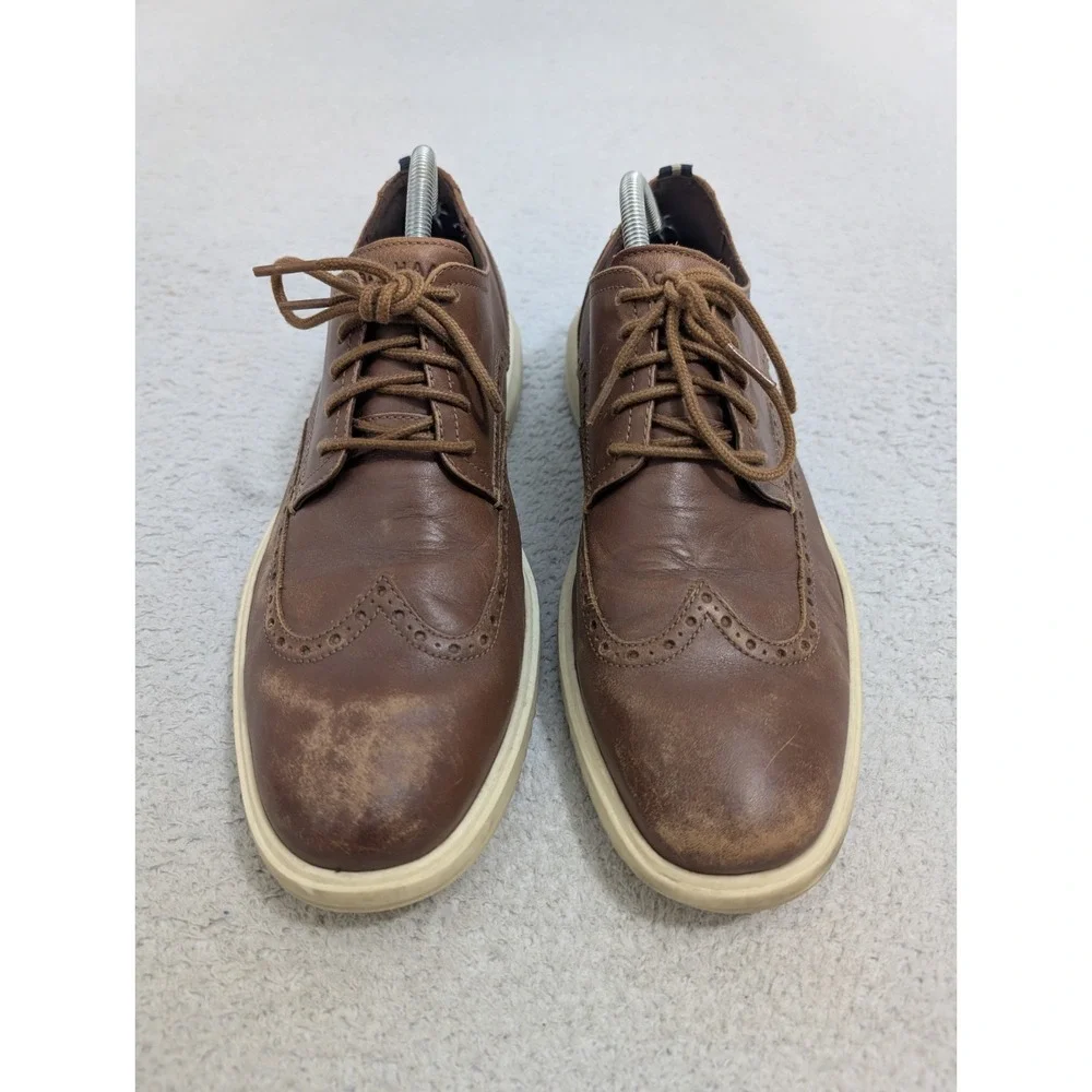 Cole Haan Grand Plus Wingtip‎ Oxford Mens 10 Brown Dress Casual C36939